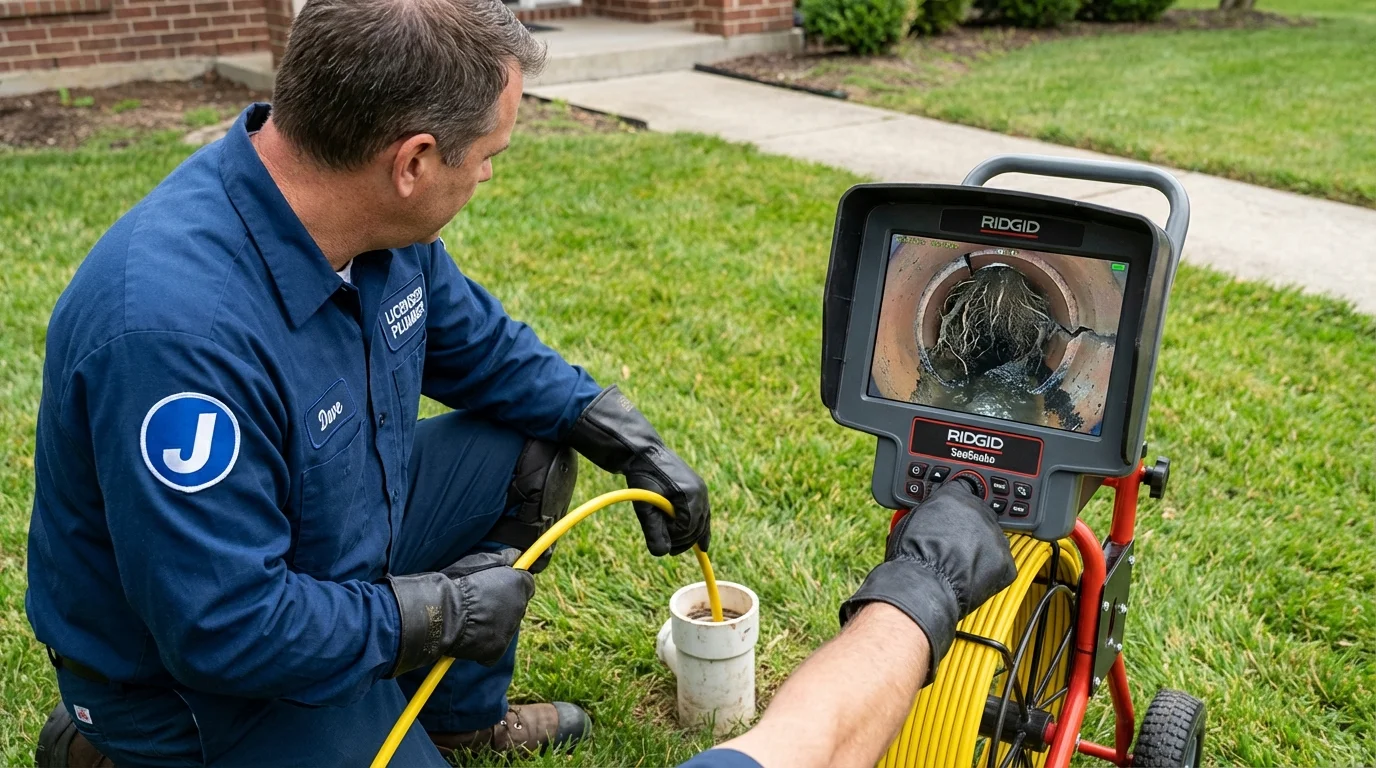 Sewer camera inspection being performed by Johns Plumbing LLC in Whitewright
